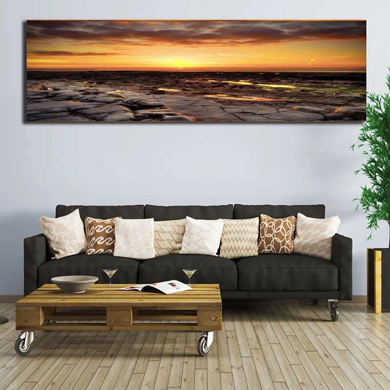 Картина на холсте морская закат пейзаж картина маслом современная домашнее
