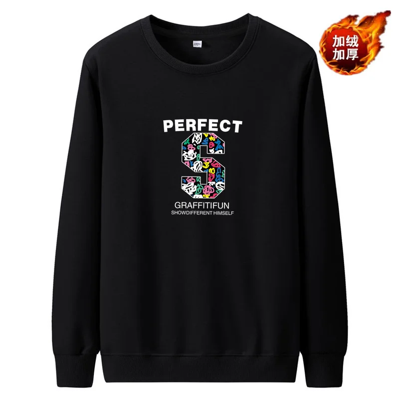 

Autumn and winter sweater men's plus velvet thickening new long-sleeved autumn clothes trend large size warm autumn sweater