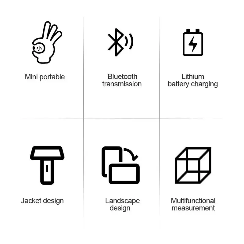 Mileseey лазерный дальномер Мини Bluetooth трена лазерная измерительная лента ручной