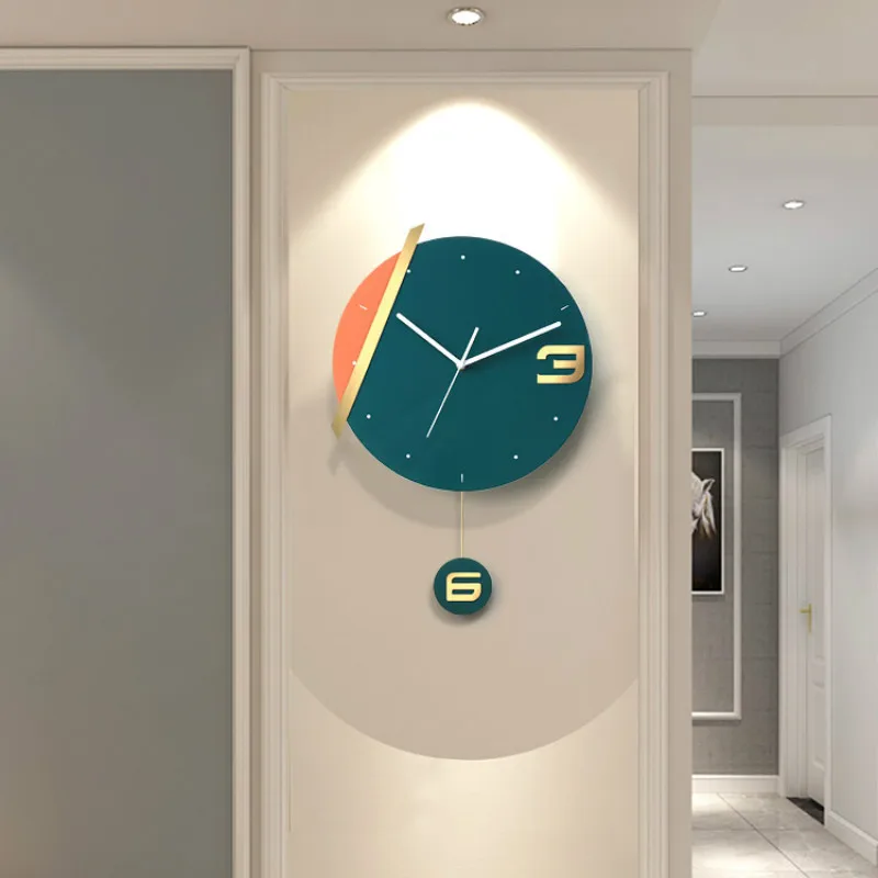 

Настенные часы в скандинавском стиле EF50WC с деревянными цифрами