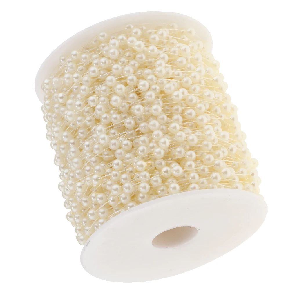 60 м/197ft хрустальные жемчужные бусины цепочка гирлянда нити Свадебная вечеринка DIY