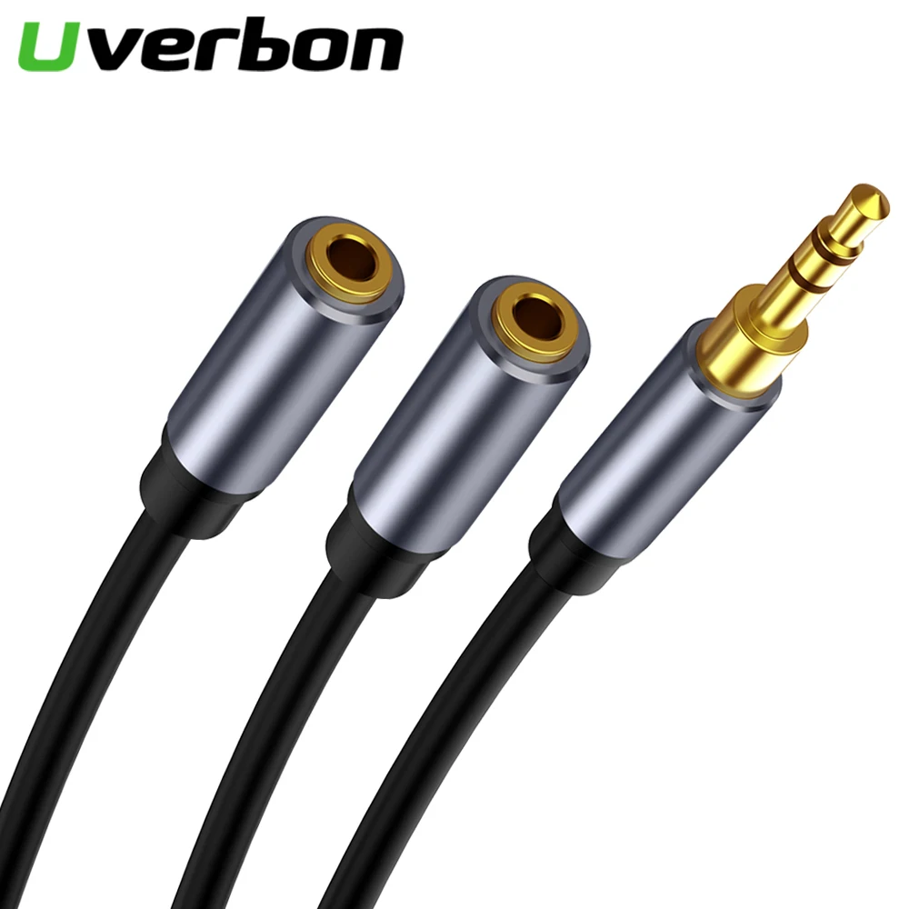 Сплиттер для наушников кабель телефона компьютера 3 5 мм папа 2 Женский AUXAudio Кабо