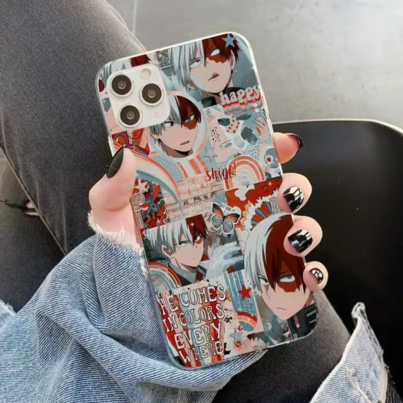 YNDFCNB Japan Anime My Hero Academia Phone Case for iphone 13 11 12 pro XS MAX 8 7 6 6S Plus X 5S SE 2020 XR case