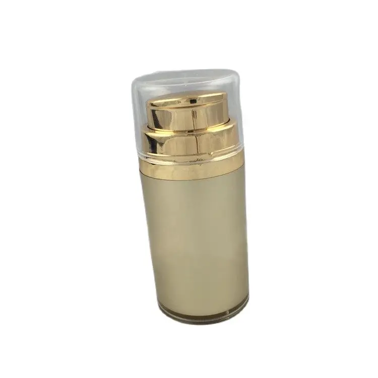 30 мл Золотой акриловый безвоздушный насос бутылка лосьон/эмульсия/отбеливающая