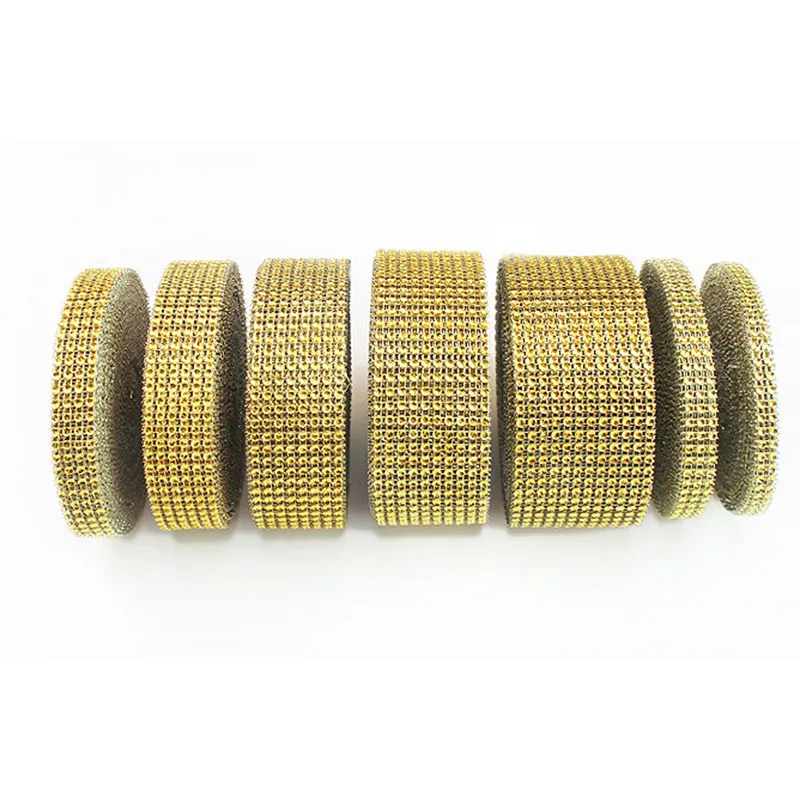 

1 Roll Gold Silver Simulation Crystal Diamond Mesh Rhinestone Ribbon for Birthday Wedding DIY Decoration Cake Wrap Crystal Tulle