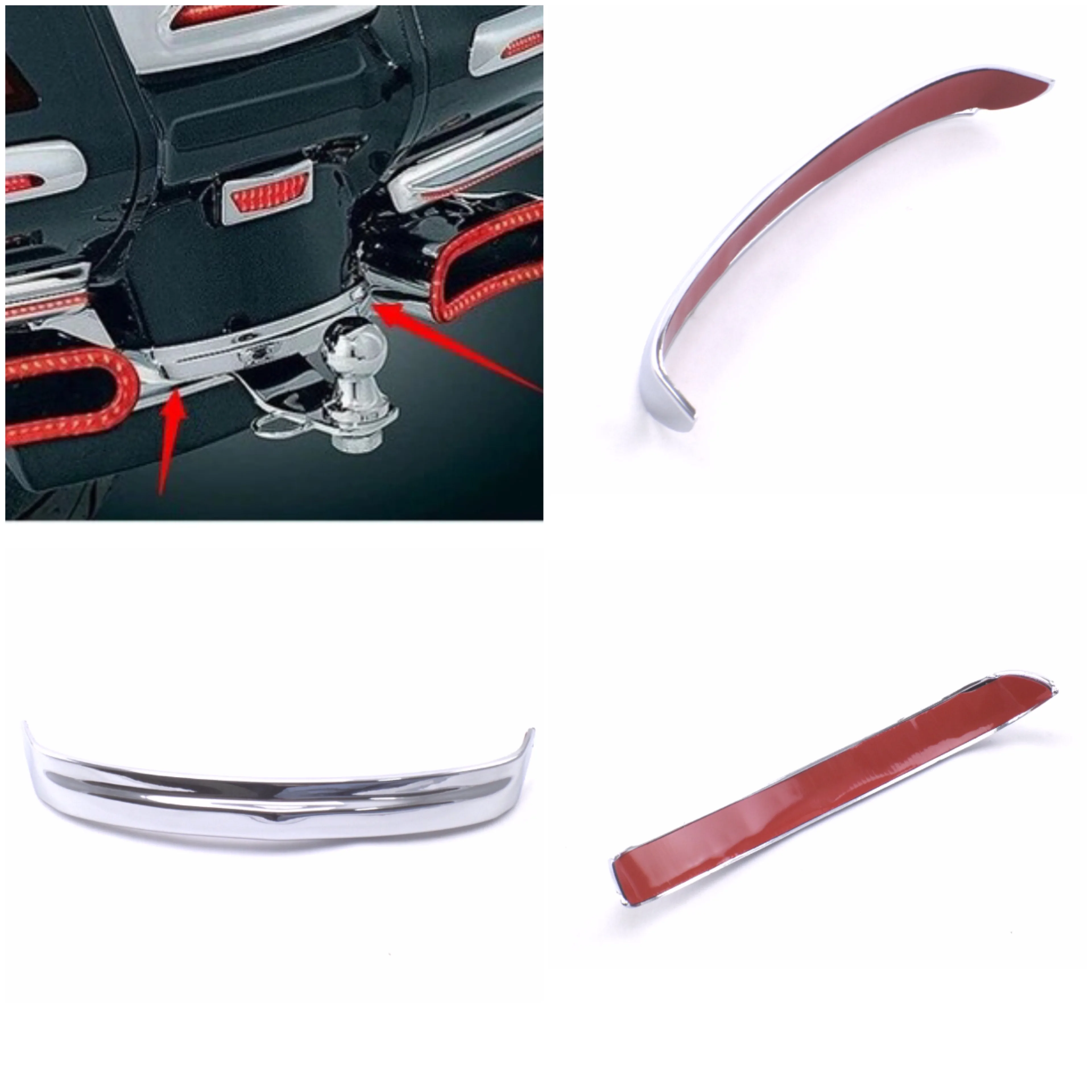 GL1800 заднее крыло посеребренное украшение для Honda Gold Wing gl1800 2001 2011 GL 1800 02 03 04 05 06 07 08 09