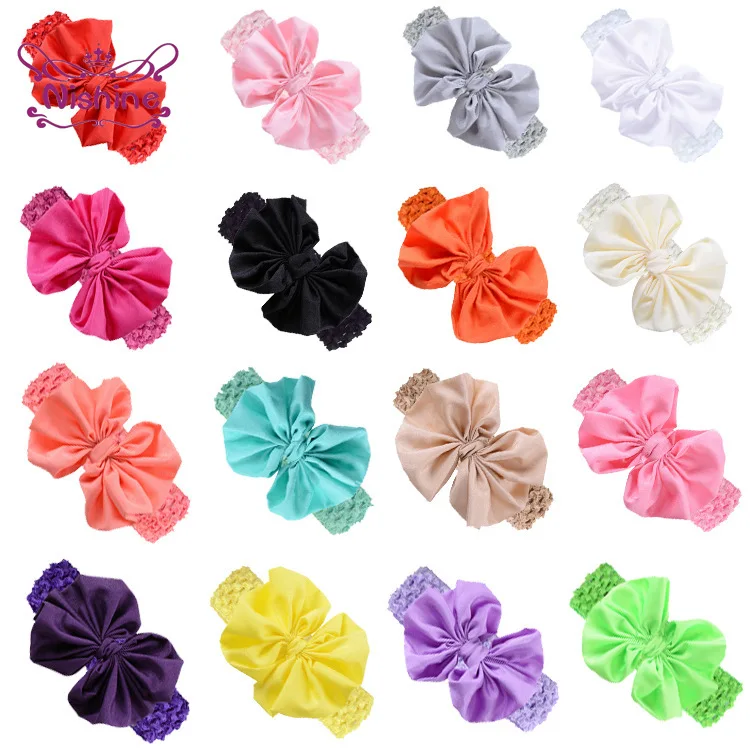 Crochet Weave Elastic Hairband Fashion Knitted Baby Girls Headwear Hair Accessories