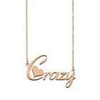 Сумасшедшее имя ожерелье, пользовательское имя ожерелье для женщин девушек Лучшие Друзья День рождения Свадьба рождественские дни матери подарок