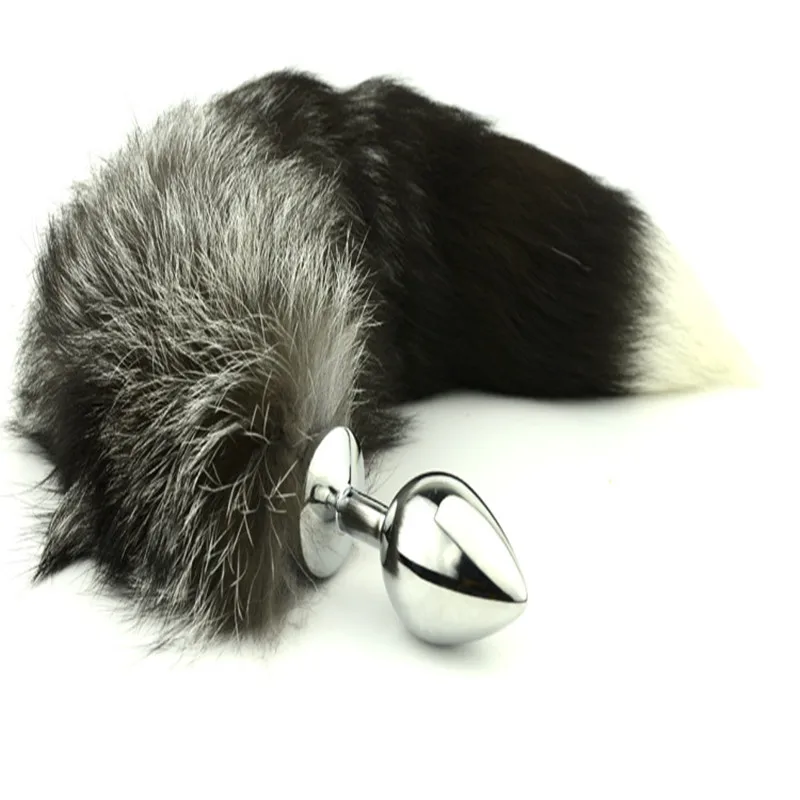 Сексуальный Гладкий лисий хвост из нержавеющей стали фаршированный женский