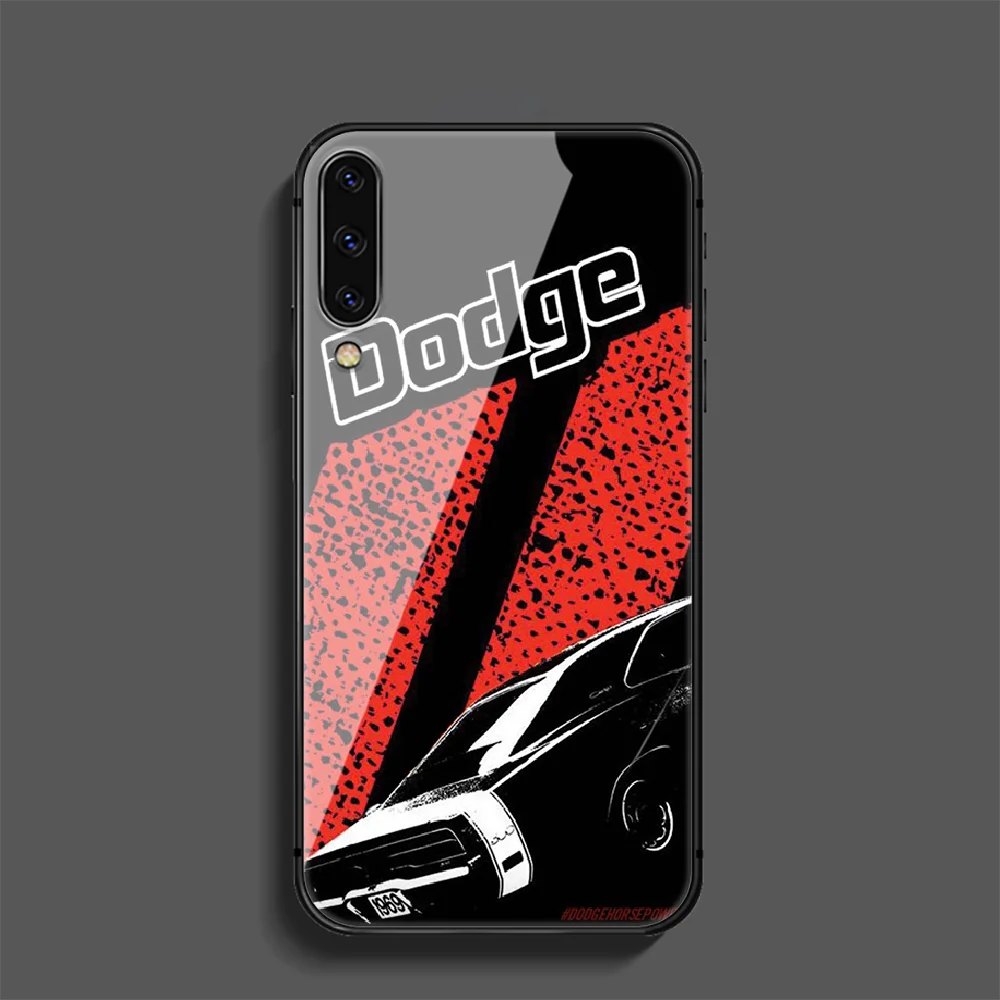 

Car Dodge Phone Tempered Glass Case Cover For Samsung Galaxy A 3 5 7 10 20 20E 21S 30 30S 40 50 51 70 71 S 3D Soft Silicone