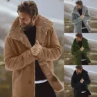 Мужская зимняя куртка из овечьей шерсти, с подкладкой из искусственной овечьей шерсти