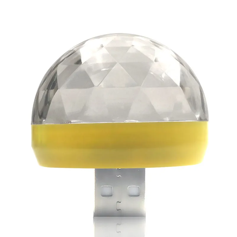 yellow RGB светодиодный вечерние Эффект диско шар светильник сценический светильник Лазерная лампа USB Мини диско светильник s RGB сценический светильник музыка вечерние светодиодный светильник dj светильник - Цвет: yellow
