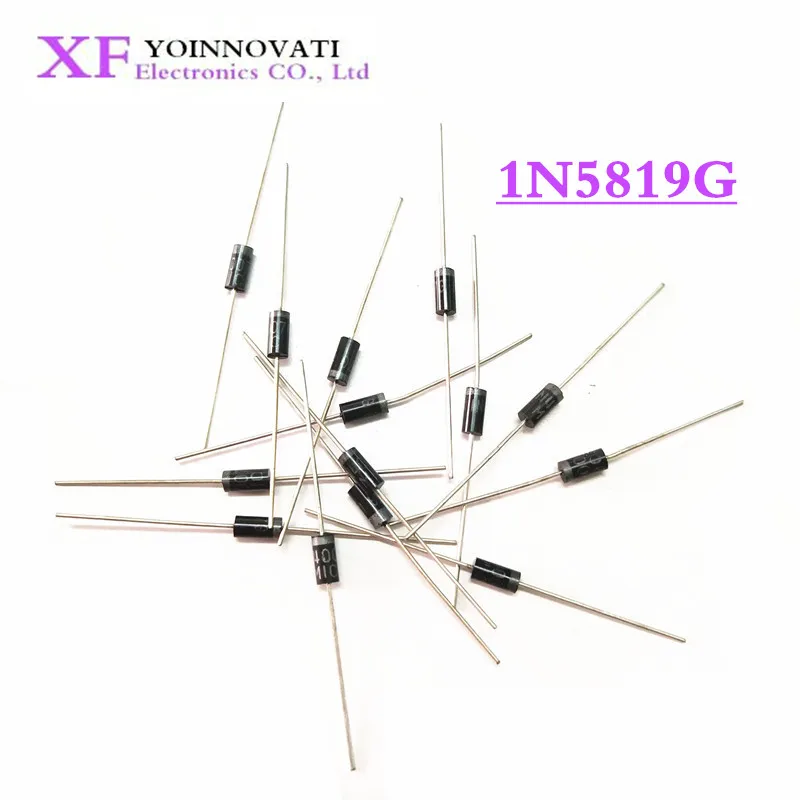 100 шт./лот 1N5819G диод Шоттки 1A 40V DO 41 5819 1N5819 5819G|Интегральные схемы| |