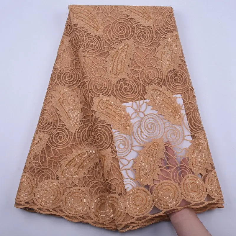 New Design French Nigerian Sequins Lace fabric African tulle mesh 2020 High Quality Wedding Dress Party 5yards | Дом и сад