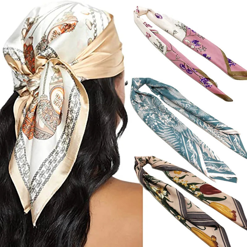 

Floral Print Scrunchies Hair Scarf Bohemia Women Ribbon Hairbands Streamers Bow Hair Rope Ties Holder Ponytail Hair Accessories