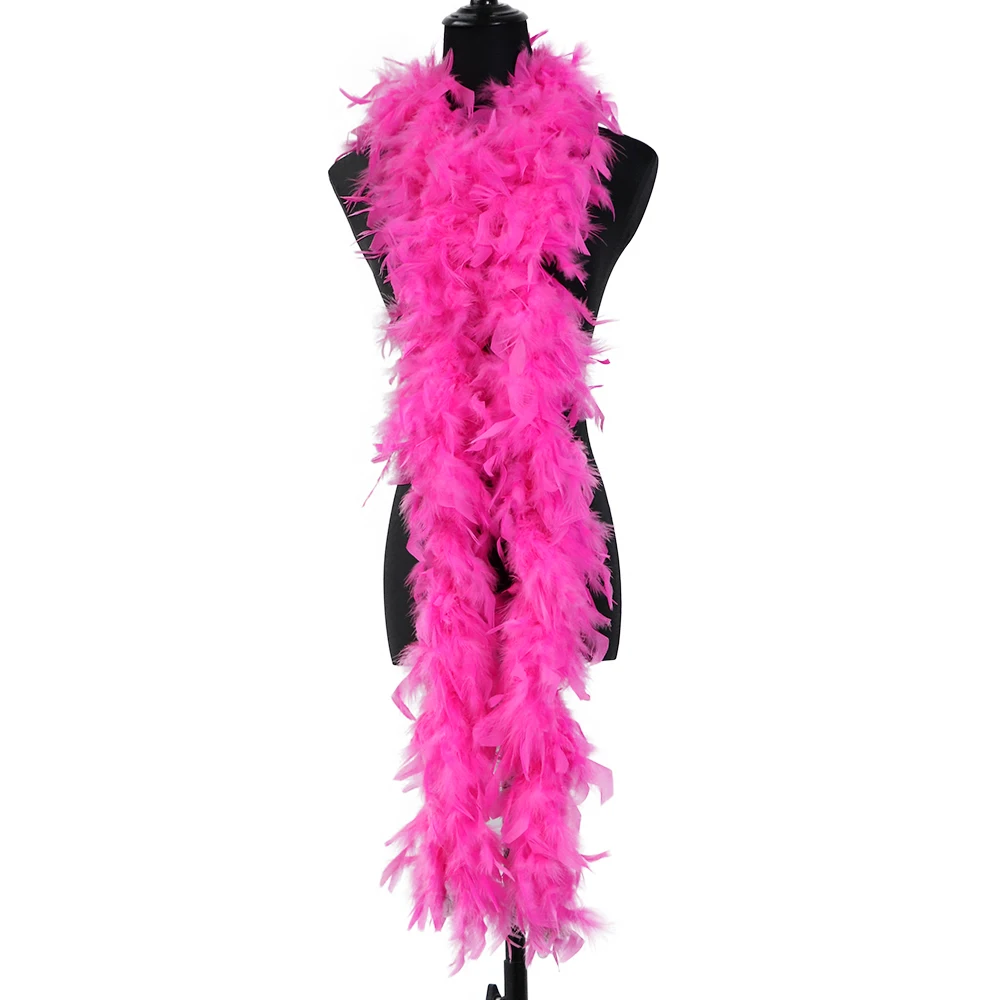 Темно розовый Регулируемый шарф для свадебной одежды длиной 2 метра 60 грамм|Перо|