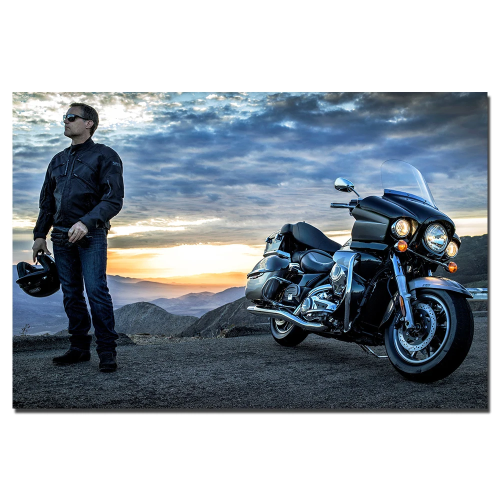 Kawasaki VN 1700 вулкан Вояджер мотоцикл постер холст живопись настенные картины печать