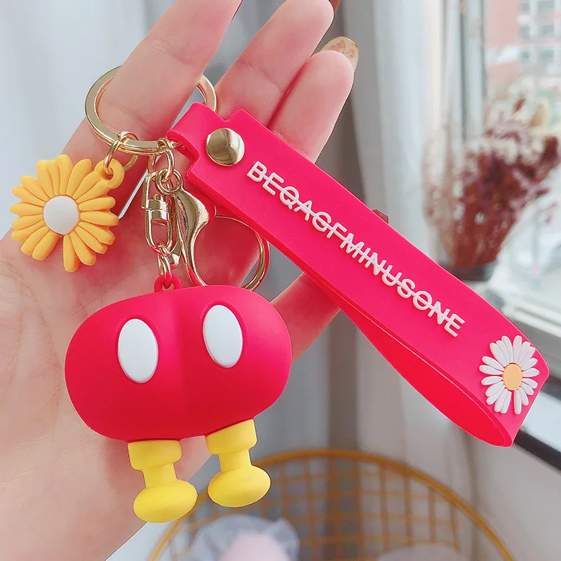 

Creative Funny Butt Cartoon Keychain Silicagel Anime Ins Ugly Cute Bag Car Key Ring Trendy Gift Fine Accessories
