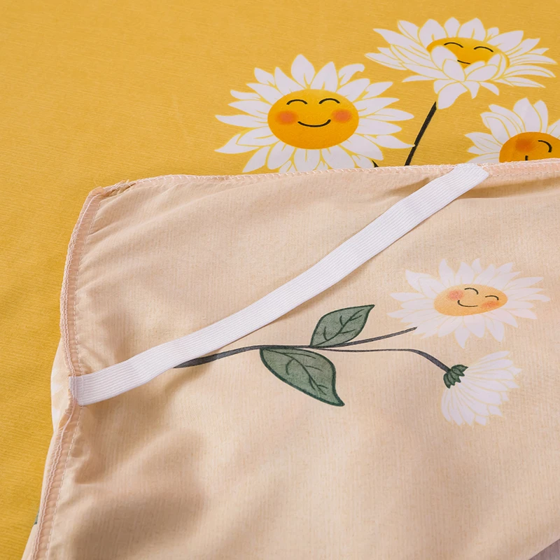 Желтый узор в виде подсолнуха Домашние Нескользящие тапочки кроватный подзор