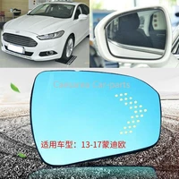 for ford mondeo car rearview mirror glare proof blue glasses led lamp heated