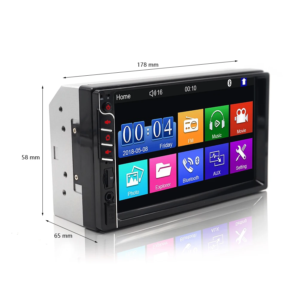 Автомагнитола AMPrime 2din 7 дюймов Mirrorlink Android радио 2DIN Bluetooth FM USB AUX SD мультимедиа MP5