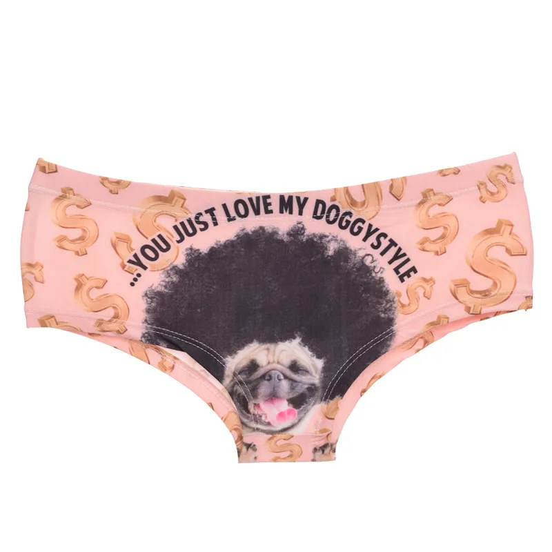 

DeanFire Super Soft 3D Panties Sexy Underwear Doggy Style Print Kawaii Women Push Up Briefs Lingerie Thong for Female