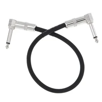 30cm 11 8inch guitar effect pedal instrument patch cables with 14 inch 6 35mm silver right right angle plug accessories