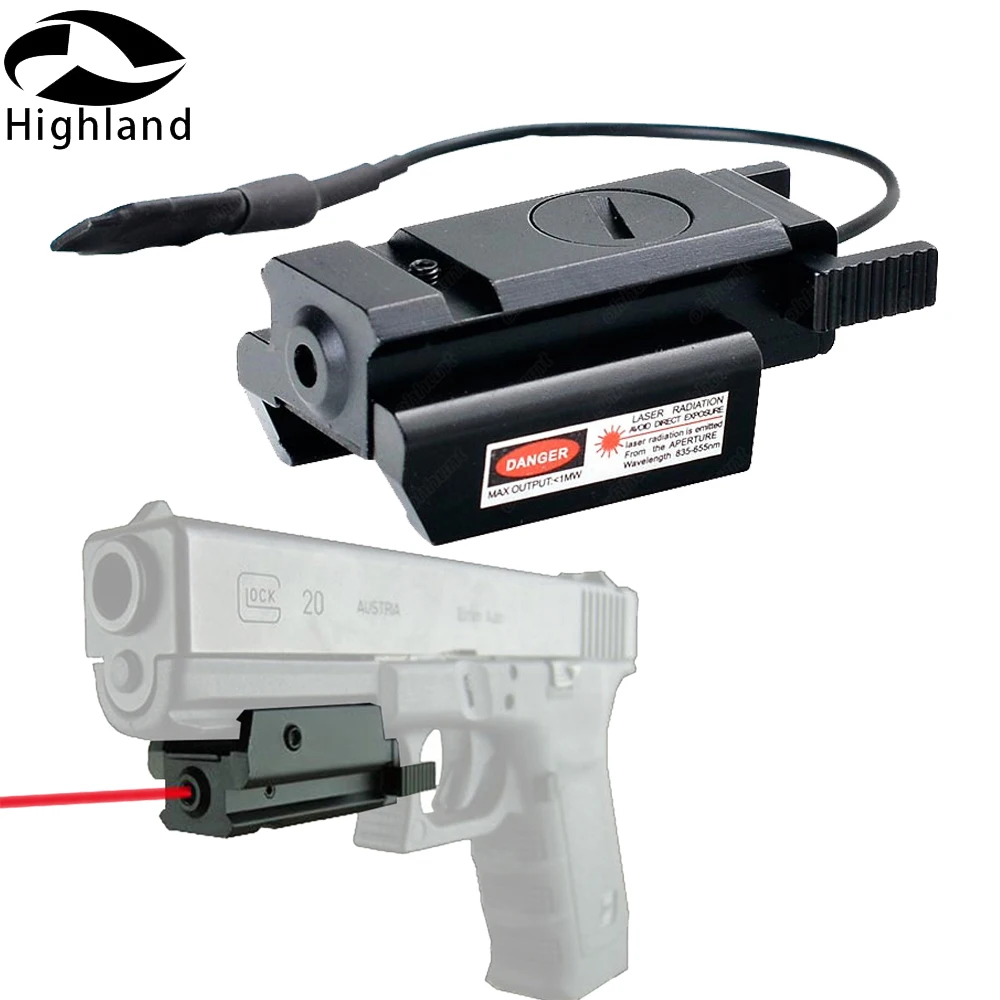 

450m Hunting Tactical 20mm Picatinny Rail Mount with Pressure Switch Red Dot Laser Sight Scope for Most Pistol Rifles