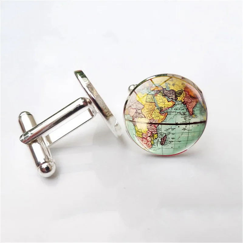Винтажные запонки со стразами для мужчин украшение на годовщину мир Земли