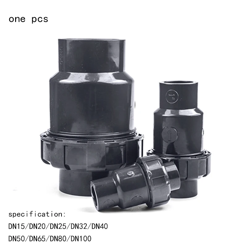 Шаровой обратный клапан из ПВХ невозвратный односторонний вертикальный для