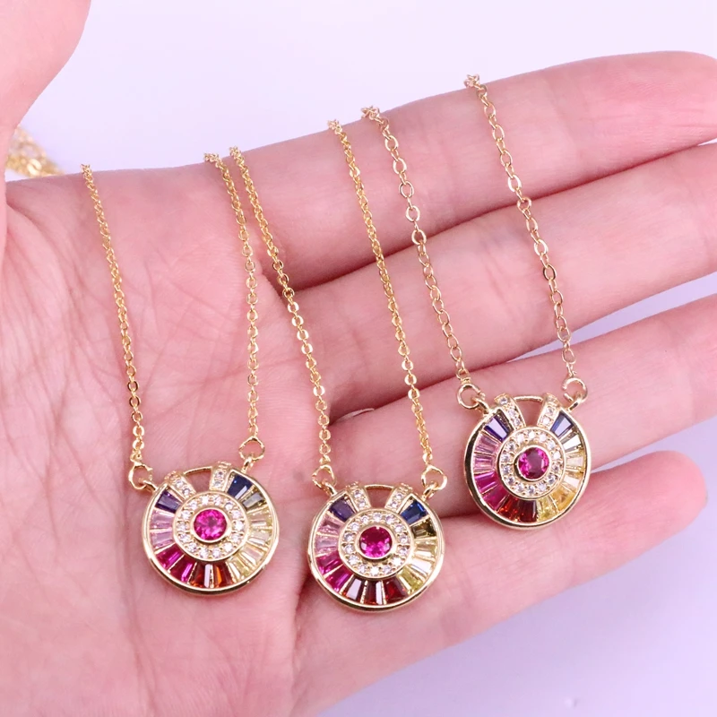 

Ожерелье женское с круглым кулоном, 8 шт.