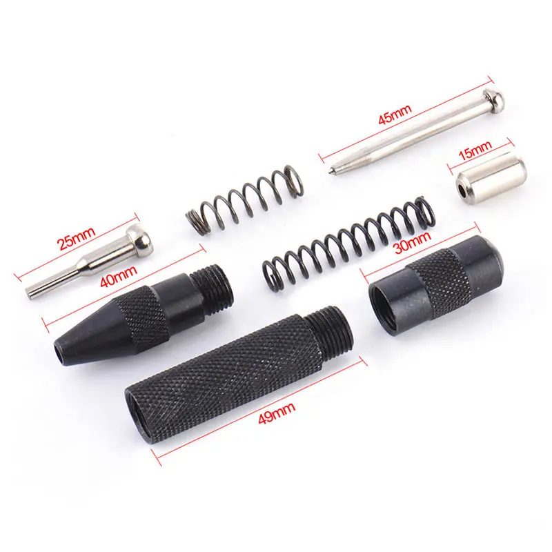 Black Automatic Center Punch Locator High Hardness Window Breaker Wood Press Dent Marker 130mm Sample |