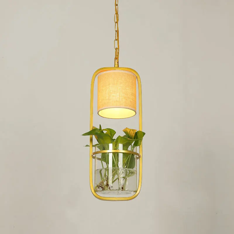 Креативные подвесные светильники с растительным горшком для бара ресторана лофт