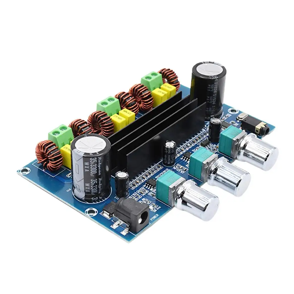 

XH-A305 Bluetooth 5.0 Stereo Digital Power Amplifier Board TPA3116D2 50Wx2+100W 2.1 Channel Audio Bass Subwoofer AUX AMP Module