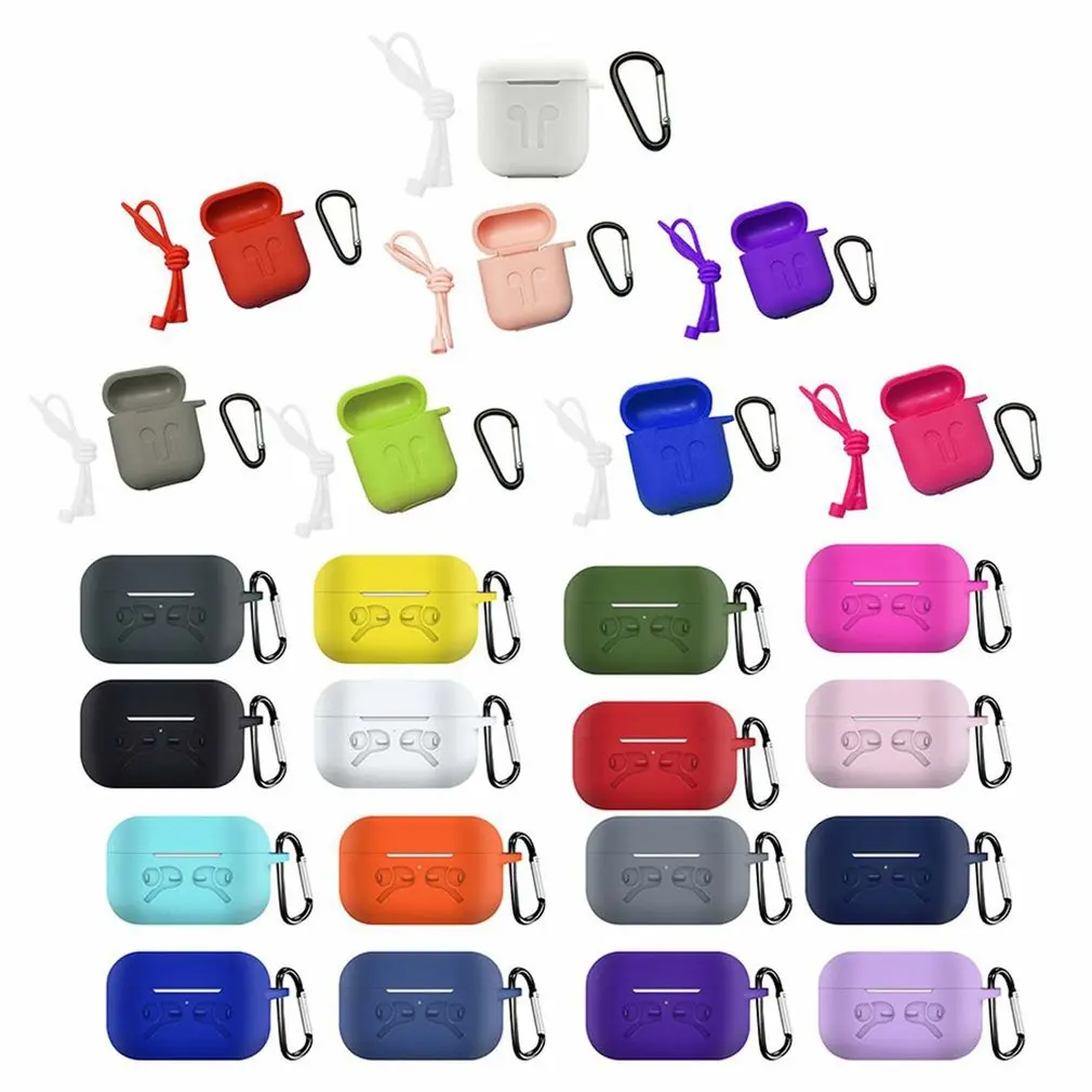 

Силиконовый чехол для наушников Airpods3 с милым мультяшным дизайном, однотонный силиконовый чехол с защитой от падения