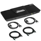HDMI-переключатель, HDMI + VGA 2x2, KVM-переключатель с двумя мониторами  4K @ 60 Гц  Механические и мультимедийные клавиатуры  Устройства USB 2,0