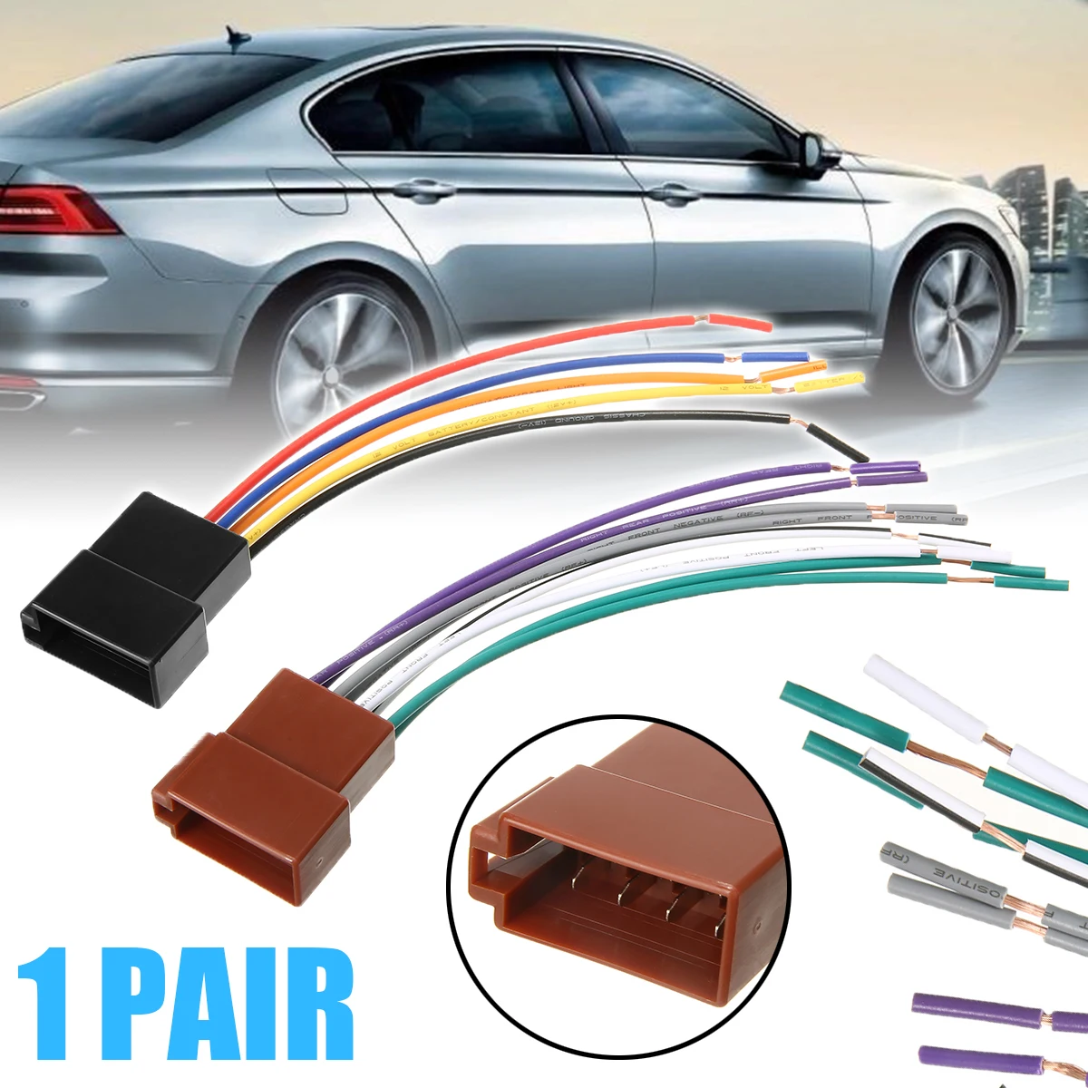 Универсальный гнездовой адаптер Mayitr для автомобильной стереосистемы 1 шт. 12 В 16