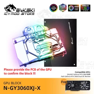 bykski video cards water block for galaxy palit geforce rtx 3060 dual review argb heatsink vga block water cooling n gy3060xj x free global shipping