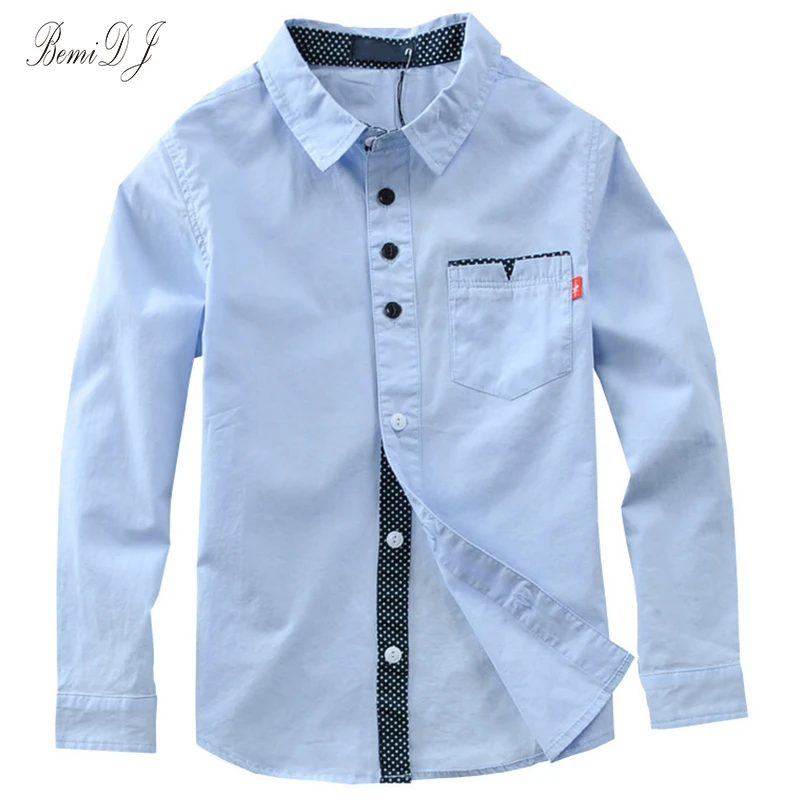 

2021 Hot Sale Children Boys Shirts Cotton Solid Kids Clothing For Brand Clothes Child Top Fashion Boy Shirts Long Sleeve Blouse