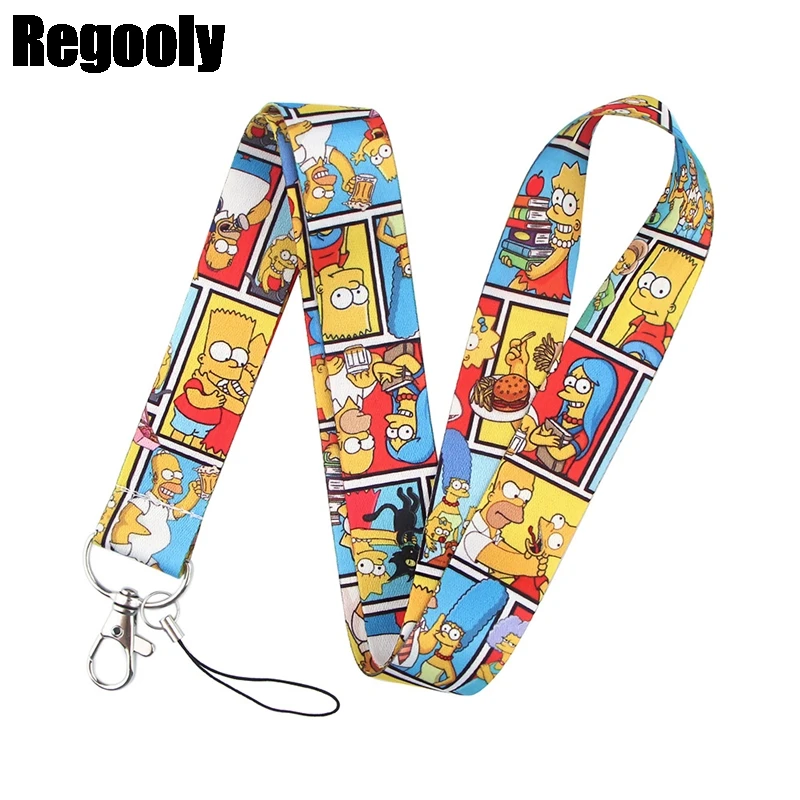 

10pcs Cartoon funny characters Lanyards Cool Neck Strap webbing ribbons Phone Keys ID Card Holder Lanyard For Keys DIY Hang Rope