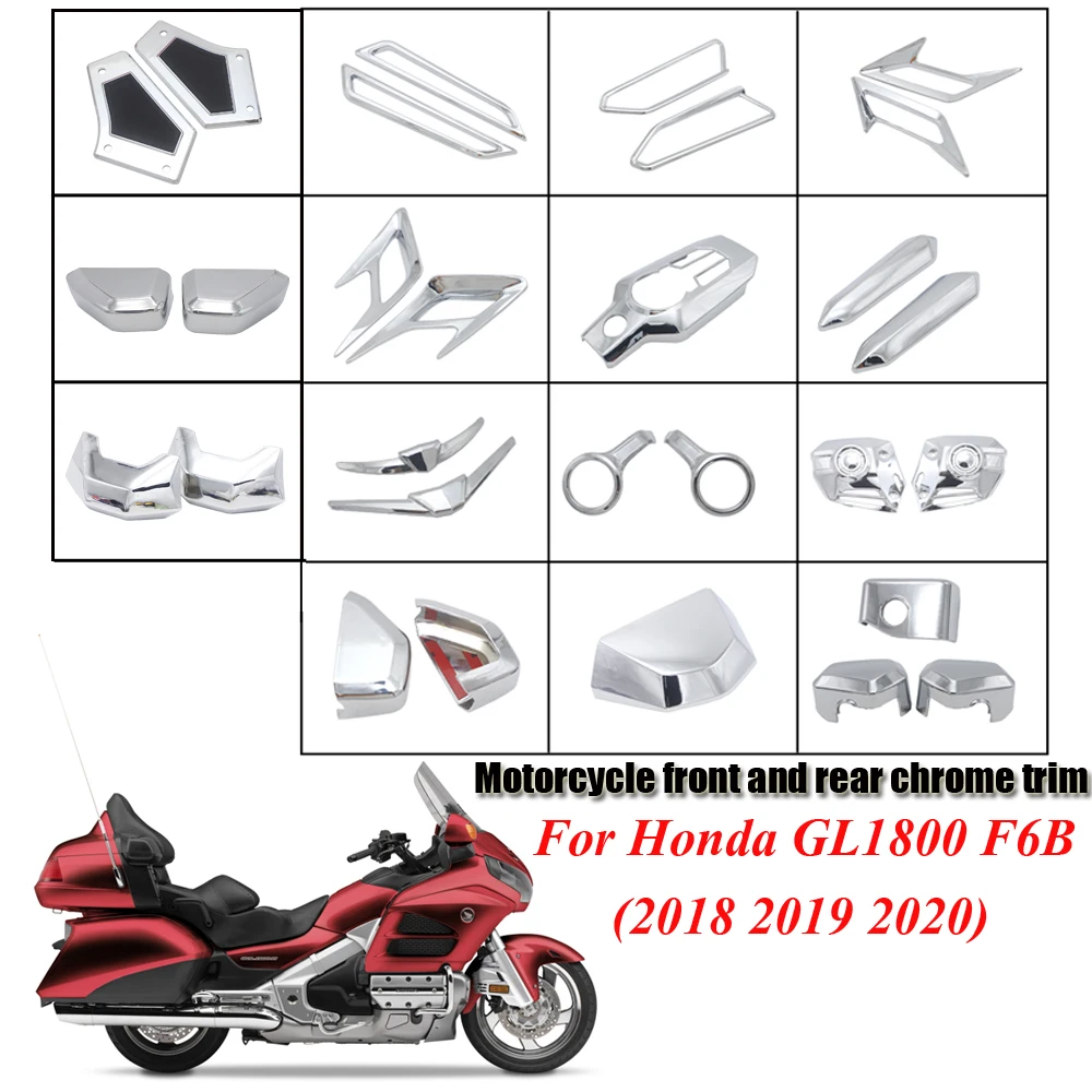 Передняя и задняя хромированная отделка мотоцикла для Honda Goldwing 1800 F6B GL1800 2018 2019 2020