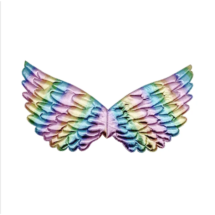 Детский костюм единорога золотого и серебряного цвета с крыльями для девочек