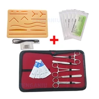 surgical suture practice model training pad suture training kit skin operate needle scissors tools kit teaching equipment
