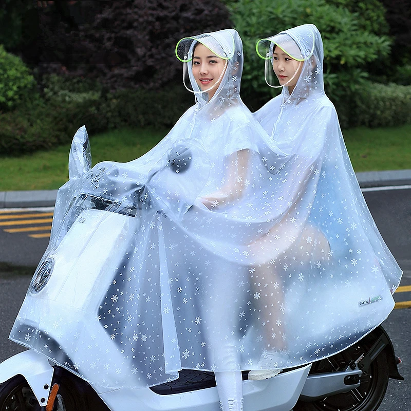 

Fashionable raincoat double electric motorcycle cover adult battery car waterproof batch Waterproof Poncho Hiking Tour Raincoat