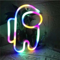 usb aaa battery neon styling lamp alien space man led night lamp indoor children room window decoration festival gift wall lamp