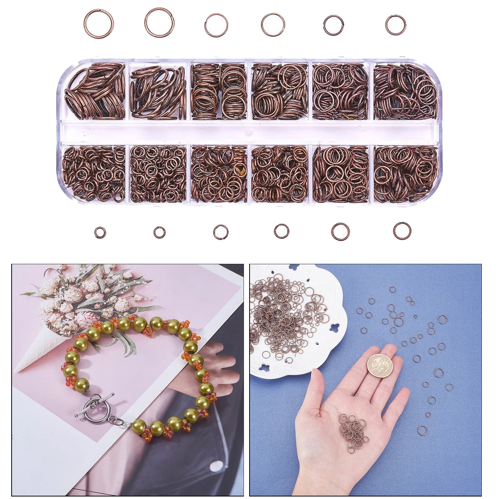 

1 Set Jump Rings Single Loops Jewelry Findings DIY Keyring Repairs Supplies