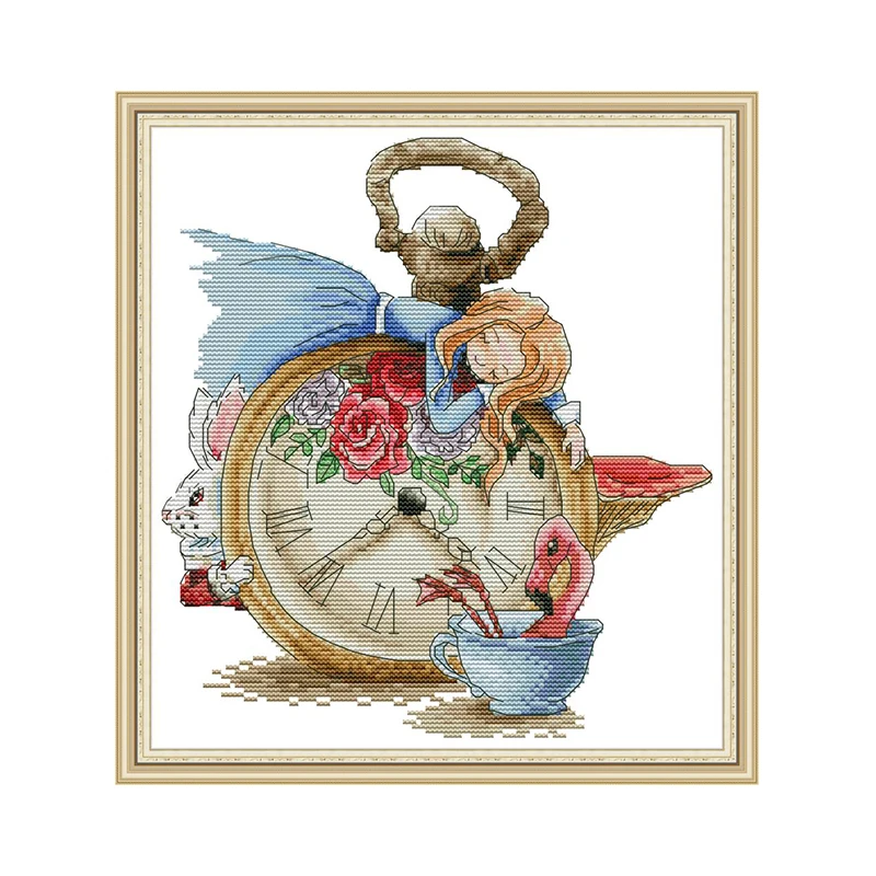 Набор для вышивки крестиком из мультфильма Спящая девочка 14 карат 11