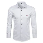 Мужская формальная шелковая рубашка Aliexpress aramy, гладкая Мужская рубашка, приталенная Повседневная рубашка для свадьвечерние НКИ, выпускного вечера, 2020