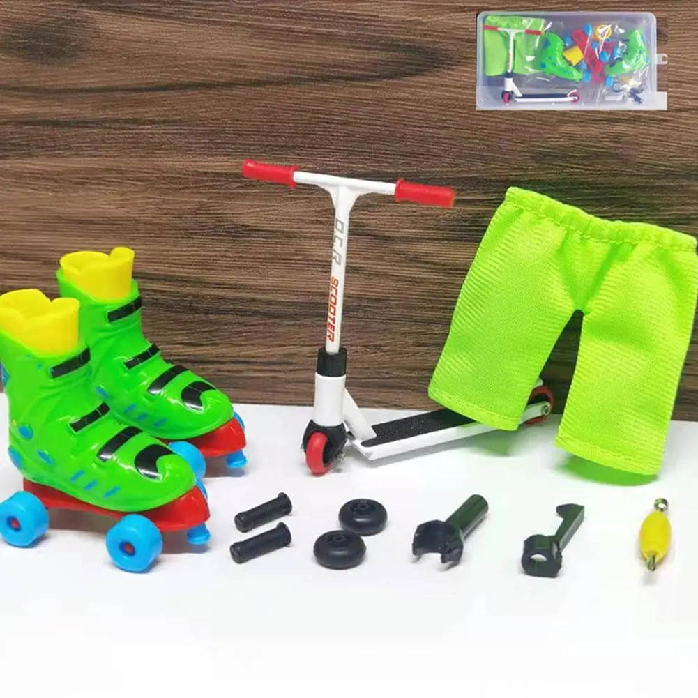 

Alloy Finger Scooter With Mini Scooters Tools And Finger Board Accessories Mini Skateboard Finger Toy For 3+ Years Old Kid 2021