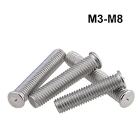 304 stainless steelweld studs spot screws solder point nail thread diameter m3 m8 length 6 50mm